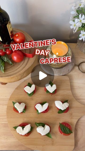 Evite on Instagram: "Take your caprese to the next level for Valentine’s Day dinner tonight. 🫶❤️

#evite #vday #valentinesday #valentine #valentines #love #recipes @gabriellepayne_" Valentines Caprese, Dinner Tonight, Next Level, The Next, Valentines, On Instagram, Instagram