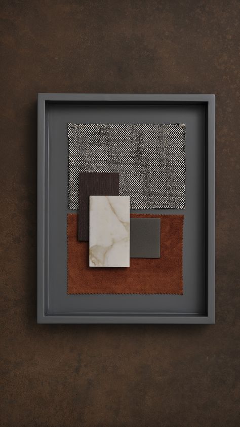 1. MIXED COMPOSITION, TOPAZIO 992 2. VELVET, ELDORADO 1554 3. METAL, BURNISHED 4. MARBLE, MATT CALACATTA ORO 5. WOOD, ASH WOOD STAINED BROWN Wood Ash, Material Board, Calacatta Marble, Ash Wood, Colour Palette, Mood Boards, Timeless Elegance, Fort, Ash