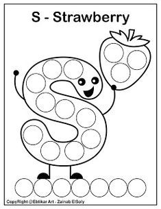 Set of ABC dot Marker Coloring Pages Letter S for strawberry Preschool Letters Printables, Do A Dot Art, Letter Q Crafts, Marker Coloring Pages, Preschool Alphabet Printables, Coloring Pages For Preschoolers, Dot Marker Printables, Marker Coloring, Alphabet Crafts Preschool