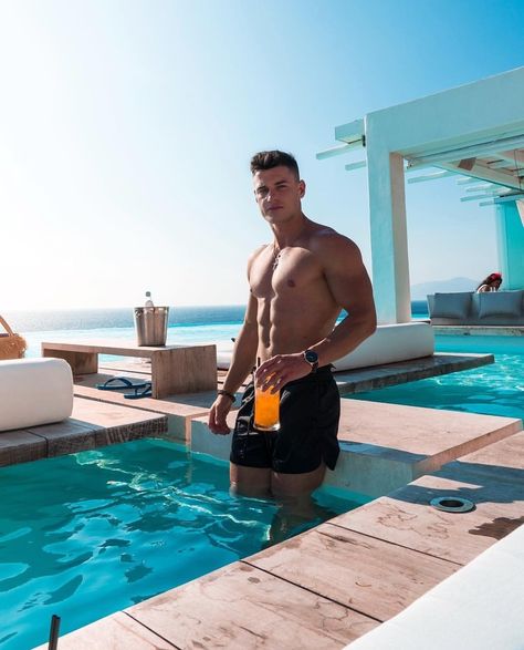 Rob Lipsett, Emerging From Water, Pool Island, Pool Outfit, Swimming Pool Pictures, Cyprus Holiday, Pool Outfits, Pool Poses, Swimming Pool Photos