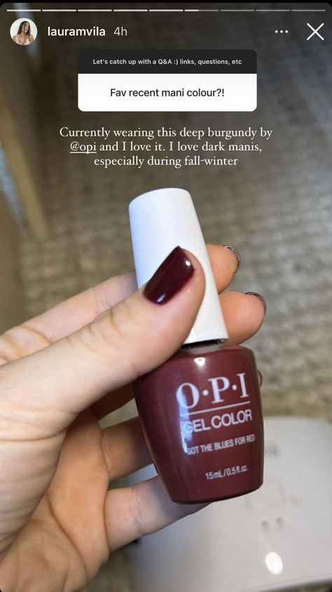 Opi Wine Gel Polish Colors, Opi Complimentary Wine Gel, Wine Nails Opi, Opi Burgundy Nail Polish Gel, Opi Burgundy Nail Polish, Opi Burgundy, Nail Details, November Vibes, Burgundy Nail Polish