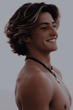 Hair Inspo For Guys, Haircuts For Guys With Long Hair, Surfer Waves Hair Men, Surfer Dude Hair, Mens Fluffy Haircut, Straight Blonde Hairstyles Men, Blonde Wolf Cut Men, Strawberry Blonde Men, Mens Long Length Hairstyles