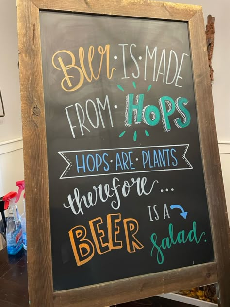 Liquor Store Chalkboard Ideas, Restaurant Chalkboard Ideas Funny, Funny Bar Quotes Pub Signs, Pub Events Ideas, Chalkboard Art Restaurant, Blackboard Art Cafe, Funny Bar Signs Chalkboards, Brewery Chalkboard, Pub Chalkboard