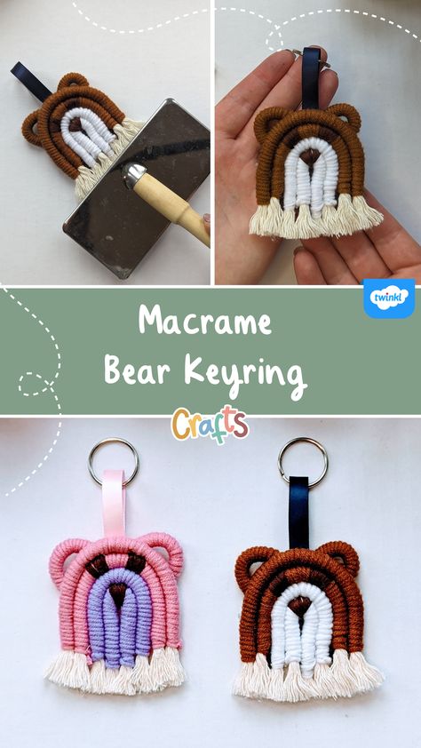 Keyring Craft, Macrame Crafts, Cute Diy, Diy Macrame, Create And Craft, Some Times, Cute Diys, Macrame Diy, Craft Patterns