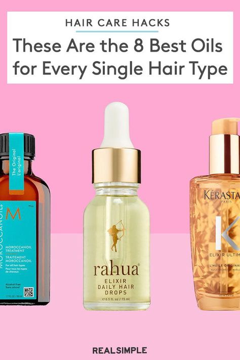 These Are the 8 Best Oils for Every Single Hair Type | Click here to see the best hair oils for every type of hair type and hair texture. See these hair oils that will help moisturize, smooth, and help repair your hair with these well-known beneficial ingredients from around the world. #beautytips #realsimple #skincare #makeuphacks #bestmakeup Best Lightweight Hair Oil, Best Hair Oil For Damaged Hair, Best Oils For Hair Extensions, Best Oil For Hair Repair, Best Oil For Dry Hair, Hair Oil For Oily Scalp, Best Scalp Oil For Hair Growth, Best Hair Oil For Dry Hair, Hair Oil For Fine Hair