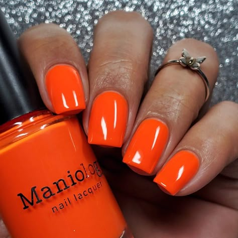 Burnt Orange Toe Nails, Orange Toe Nails, Neon Orange Nails, Neon Nail Polish, Orange Nail Polish, Orange Nail, Bridesmaids Nails, Special Nails, Cute Toe Nails