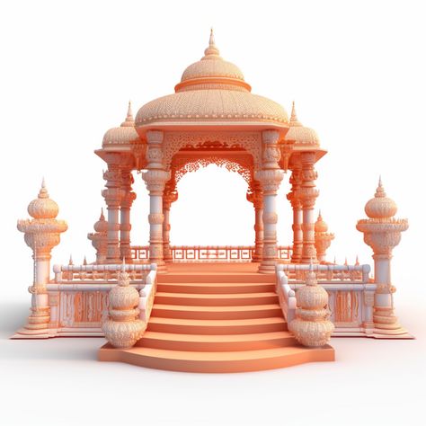 Ganesh Pandal, Thermocol Art, Ganesha Decoration, Hindu Mandir, Indian Wedding Stage, Ganesh Puja, Indian Temple Architecture, Brutalism Architecture, Mandir Design