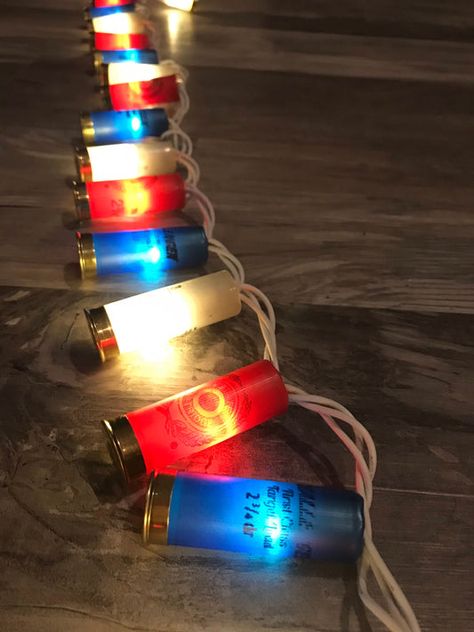 Shotgun Shell Lights – CraftySistersCorner Shotgun Shell Lights, Shotgun Shell Art, Plug In Lights, Shell Casings Crafts, Bullet Casing Crafts, Shell Lights, Shotgun Shell Crafts, Bullet Crafts, 12 Gauge Shotgun