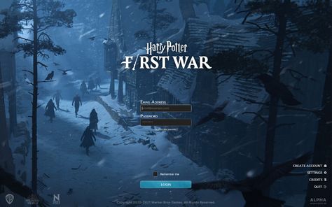 ArtStation - Harry Potter MMORPG Login Screen Concept Video Game Dialogue, Login Ui, Alaska Cabin, Game Website, Login Screen, Login Design, Gaming Website, Mmorpg Games, Game Title