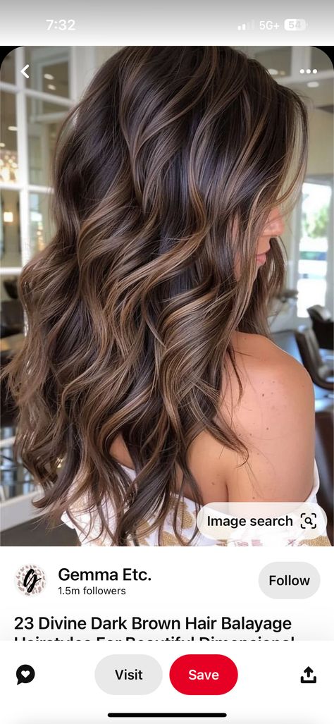 Carmel Hilights On Dark Hair, Carmel Balayage, Biolage Hair, Dark Brown Hair Balayage, Balayage Extensions, Balayage Hair Dark, Black Hair With Highlights, Hair Dark, Brown Hair Balayage