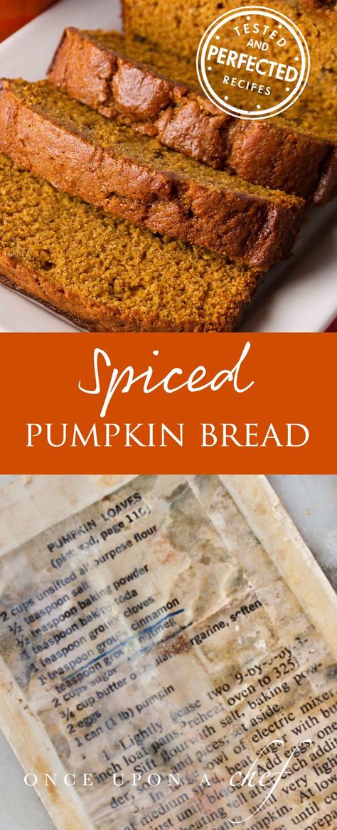 Pumpkin Bread Fall Bread, Bread Pumpkin, Meals Kids Love, Once Upon A Chef, Pane Dolce, Bread Sticks, Breakfast And Brunch, Pumpkin Bread Recipe, Spiced Pumpkin