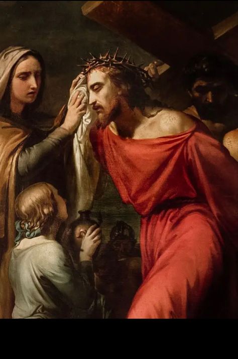 St Veronica, Jesus And Mary, Jesus Christ Painting, Heaven Art, Jesus Christ Art, Christ The King, Stations Of The Cross, Jesus Painting, Biblical Art