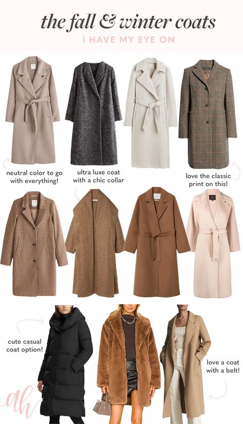 As the crisp cool air of the fall starts to make its way in, it’s the perfect time to take inventory of your outerwear. I like to keep a few different styles of coats on hand, depending on where I’m going. Today I’m rounding up the fall and winter coats I have my eye on to help you find the perfect coat for your wardrobe. Winter Coat Outfits Classy, Winter Outfits London, Winter January, Alyson Haley, Fall Starts, Winter Coat Outfits, Fall Winter Coat, January 2025, Living In London