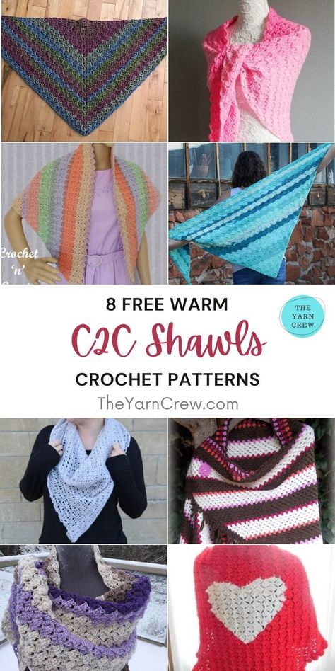 8 Free Warm C2C Shawl Crochet Patterns. These 8 Free Warm C2C Shawl Crochet Patterns are curated by The Yarn Crew. C2c Shawl, Corner To Corner Crochet Pattern, Crochet Wraps, Corner Crochet, Crochet Wrap Pattern, Crochet Crowd, Crochet Shawl Pattern Free, Shawl Crochet, Crochet Shawls And Wraps