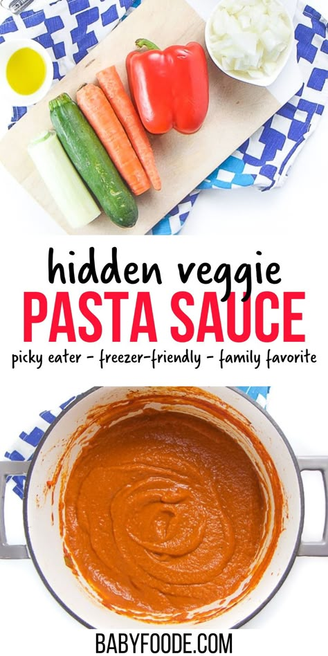 Veggie Pizza Sauce, Veggie Tomato Sauce, Hidden Veggie Pasta Sauce, Hidden Veggie Pasta, Veggie Pasta Sauce, Tomato Soup Grilled Cheese, Baby Pasta, Weaning Recipes, Healthy Toddler Meals