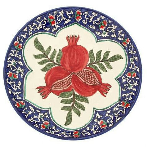 Deco Fruit, Pomegranate Art, Persian Art Painting, Print Design Art, Islamic Patterns, Turkish Art, Arabic Art, Jewish Art, Calligraphy Art