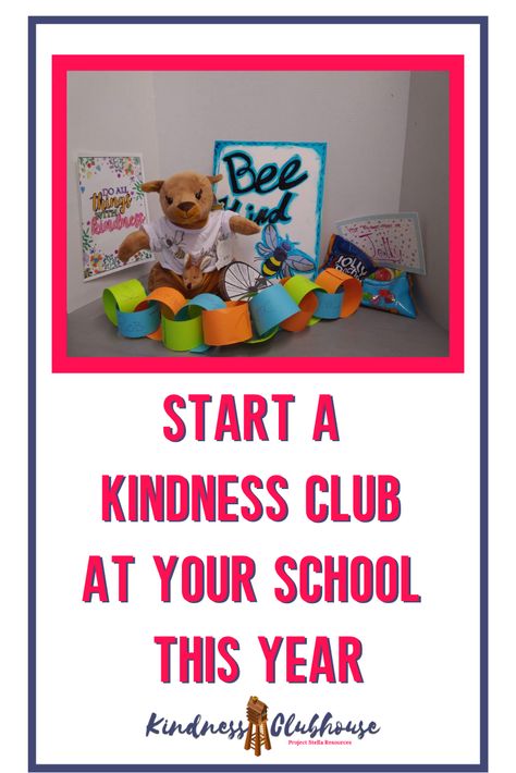 Tips for starting a Kindness Club at your school that provides leadership activities and volunteer service projects that elementary kids can do. Download activities to help bring Kindness into the classroom in fun engaging lessons. Kindness Week Spirit Days, Kindness Day At School, School Kindness Ideas, Leadership Activities For Elementary Students, Elementary Clubs Ideas, How To Start A Kindness Club, Club Ideas For Elementary Students, Kindness Squad, Kindness Club Ideas Middle School