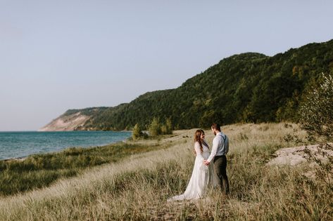 Northern Michigan Wedding Sleeping Bear Dunes Sleeping Bear Dunes Wedding, Northern Michigan Elopement, Lake Michigan Elopement, Lake Michigan Beach Wedding, Sleeping Bear Dunes Michigan Photography, Northern Michigan Wedding, Sand Dune Wedding, Kitschy Wedding, Michigan Beach Wedding