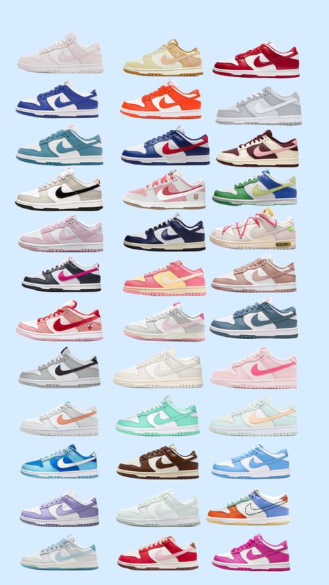 #dunks #nike #preppy Nike Preppy, Aesthetic Teen Girl, Bape Shoes, Pretty Sneakers, Pink Nike Shoes, Shoes For School, Back To School Shoes, Nike Shoes Girls, Preppy Shoes