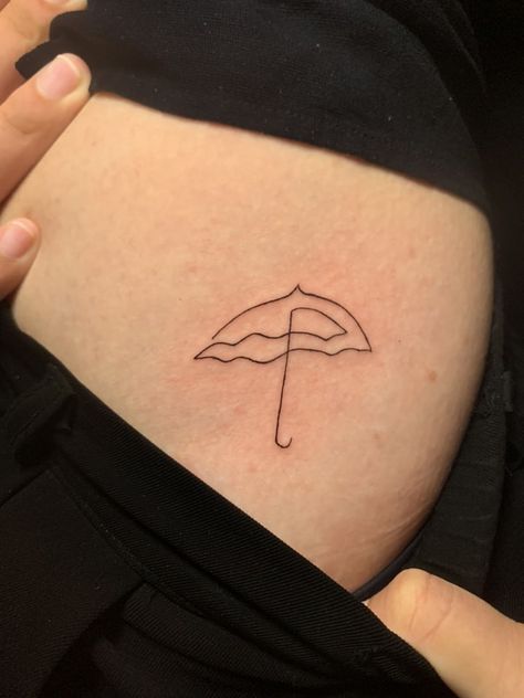 Simple Umbrella Tattoo, Umbrella Tattoo, Single Line, Triangle Tattoo, Tatting, Tattoo Ideas, Umbrella, Collage, Tattoos