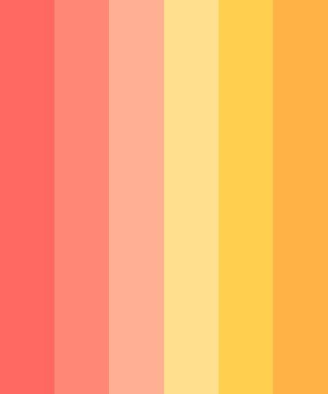 Pastel Orange Red Color Pallets, Red Color Scheme, Hair Color Swatches, Yellow Palette, Orange Color Schemes, Orange Pink Color, Orange Color Palettes, Yellow Colour Scheme, Color Palette Yellow