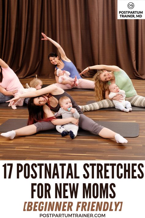 Postpartum Stretches, Postpartum Exercises, Postpartum Exercise, Postpartum Period, Postpartum Workout, Upward Dog, Postnatal Yoga, Postpartum Fitness, Quad Stretch