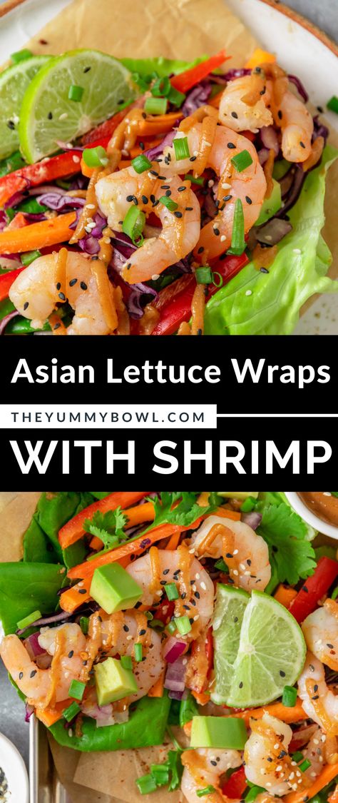 Cold Lettuce Wraps, Asian Shrimp Lettuce Wraps, Shrimp Lettuce Wraps Recipes, Crab Lettuce Wraps, Thai Shrimp Lettuce Wraps, Shrimp Lettuce Boats, Healthy Lettuce Wraps, Lettuce Boats, Tuna Lettuce Wraps