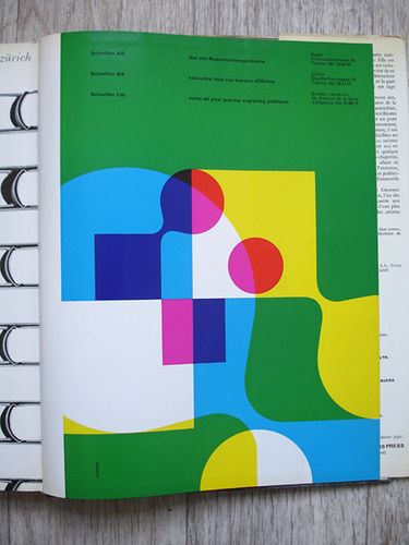 Ad for a printers by Karl Gerstner. This series of ads changed over the years it was used by simply changing the colour of each plate and the order in which they overprinted. Gala Branding, Swiss Style Graphic Design, Visual Grammar, Karl Gerstner, Cover Design Inspiration, Graphic Design Style, Swiss Style, Event Graphics, Graphic Design Collection