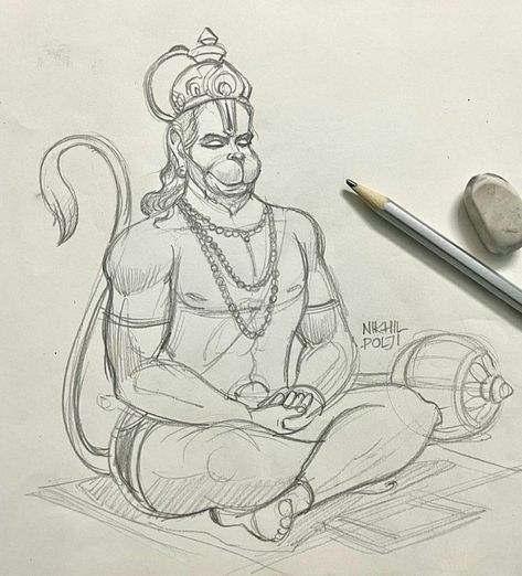 The Legend Of Hanuman Drawing, Drawing Of Lord Hanuman, Shri Krishna Drawing Sketch Art, Hindu God Art Drawing, Hindu God Pencil Sketch, Mahadev Ji Drawing, Hanuman Art Artworks, Hanuman Painting Easy, Hanuman Drawing Pencil Sketch