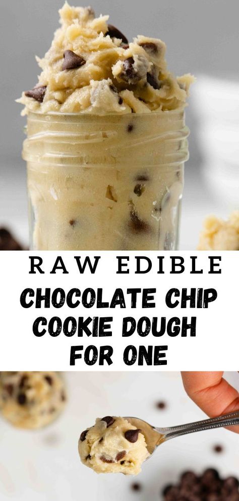 Cookie Dough Vegan, Cookie Dough For One, Eggless Cookie Dough, Edible Cookie Dough Recipe, Best Edibles, Cookie Dough Recipes, Edible Cookies, Edible Cookie Dough, Chocolate Chip Cookie Dough