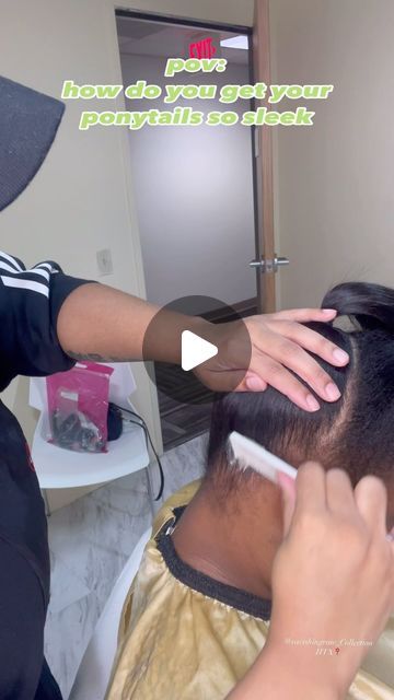 HOUSTON HAIRSTYLIST (HTX)📍 on Instagram: "Want to know how to do a ponytail? ⬇️

Step one : the key to having a slick ponytail is making sure the roots of your hair is straight. So before molding, you want to position the ponytail exactly where you want it.

Step two: you want to apply Murray’s wax (orange can) around the perimeter of the ponytail. This is going to allow you to mold the ponytail without your hair hardening so fast with just hair spray (old school way) 😉 thank me later! 

step three : major key ! you want to use a nail brush not a edge brush!  this is going to get the hair way slicker, next you’re going to brush in the direction that you want the ponytail to stay towards the rubber band and then you’ll apply your hairspray and repeat that until the hair is molded 

step f Beauty Supply Ponytail, Molded Ponytail, How To Make Ponytail, How To Slick Back Hair Ponytail, How To Make A Ponytail, How To Do A Ponytail, Slick Ponytail, Edge Brush, Slicked Back Ponytail