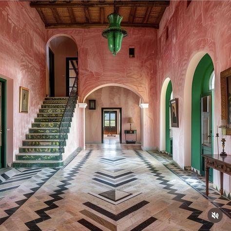 Andalusian Interior, Tampa Homes, My Dream House, Cabana Magazine, Moorish Architecture, The World Of Interiors, Architectural Interior, Orange Decor, Slytherin Aesthetic