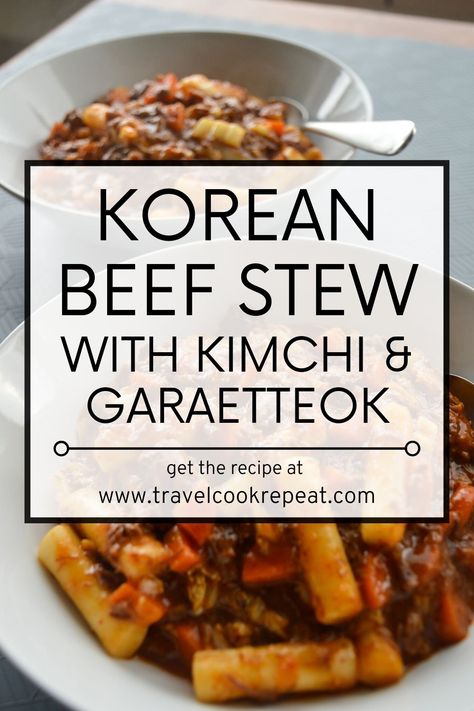 Beef Stew With Rice, Korean Beef Stew Recipe, Korean Beef Stew, Stew With Rice, Korean Rice Cakes, Korean Ingredients, Hearty Beef Stew, Korean Side Dishes, Korean Rice