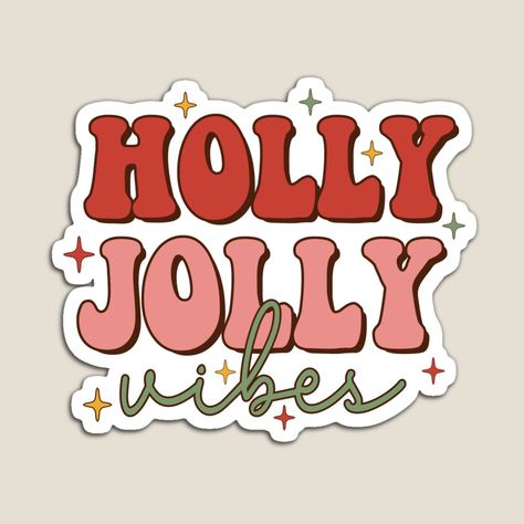 Holly Jolly Vibes, Cute Christmas Ideas, Preppy Christmas, Scrapbook Gift, Cute Christmas Wallpaper, New Sticker, Coloring Stickers, Christmas Stickers, Cool Stickers