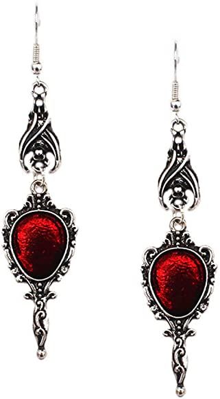 QIGE Vintage Vampire Bat Magic Mirror Drop Earrings Gothic Punk Dangling Jewelry Gift : Amazon.co.uk: Jewellery Vampire Accessories, Vintage Vampire, Vampire Earrings, Punk Halloween, Gothic Christmas, Earrings Gothic, Goth Accessories, Vampire Goth, Vampire Bat