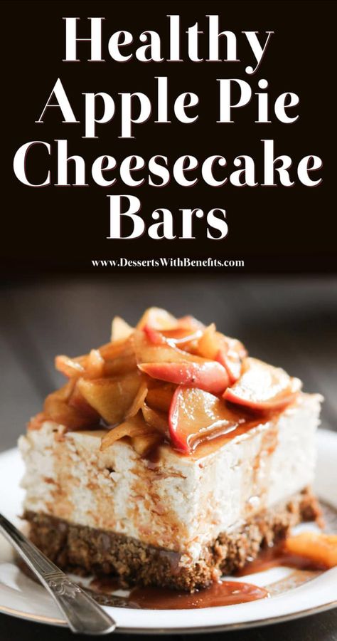 Dairy Free Ice Cream Cake, Gluten Free Desserts Cookies, Apple Pie Cheesecake Bars, Apple Pie Cheesecake, Healthy Apple Pie, Clean Sweets, Healthy Cakes, Dairy Free Cheesecake, High Protein Desserts