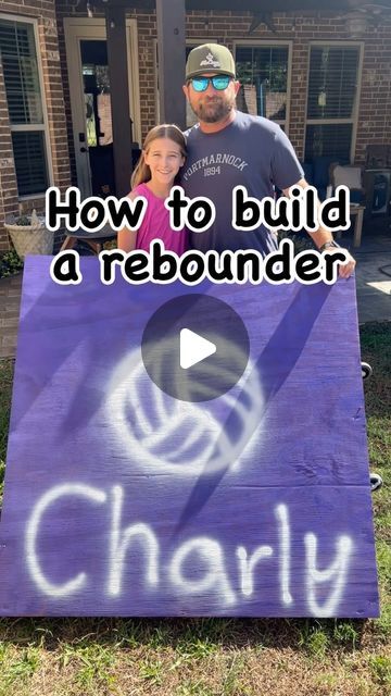 Charly Russell on Instagram: "You’ve been asking….

Here’s how my dad built the rebounder! 

Pause to see the materials and steps! 💜🏐
 

#charsvballjourney #justthetwoofus #rebounder #diyrebounder #diy #volleyball #volleyballplayer #volleyballgirls #daddysgirl #thanksdad #vball #vballislife #outdoorequipment" Diy Volleyball Rebounder, Volleyball Rebounder Diy Wood, Volleyball Rebound Board, Diy Soccer Rebounder, Diy Volleyball Net, How To Coach Volleyball, Volleyball Rebounder, Volleyball Diy, How To Impress Your Volleyball Coach