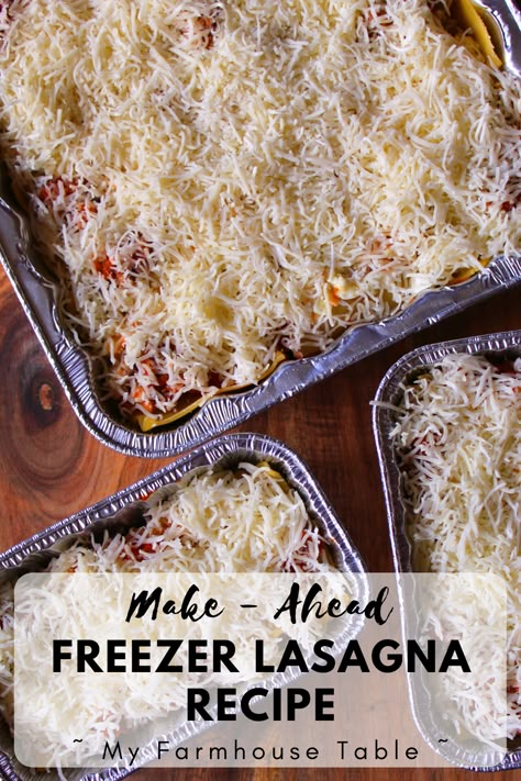 Cowboy Lasagna Trisha Yearwood, Freezer Friendly Lasagna, Freezer Lasagna Recipe, Freeze Lasagna, Cowboy Lasagna, Freezer Lasagna, Freezer Prep, Frozen Lasagna, Frozen Dinner