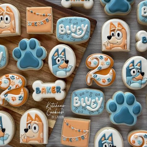 Disney Cookies, Cookie Cake Birthday, Sugar Cookie Royal Icing, Second Birthday Ideas, Kids Themed Birthday Parties, 2 Birthday Cake, Paw Patrol Birthday Party, 2nd Birthday Party Themes, 2nd Birthday Invitations