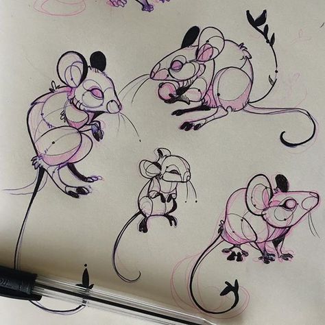 Some mices ....#artistsoninstagram #ink #art #sketch #moleskine #mice #mouse #tattoo #drawing #animals #animal #ballpointpen Dormouse Drawing, Sketches Animals, Ideas For Design, Mouse Tattoos, Mouse Drawing, Mythical Creatures Art, Design Tattoo, Drawing Artist, Animal Sketches