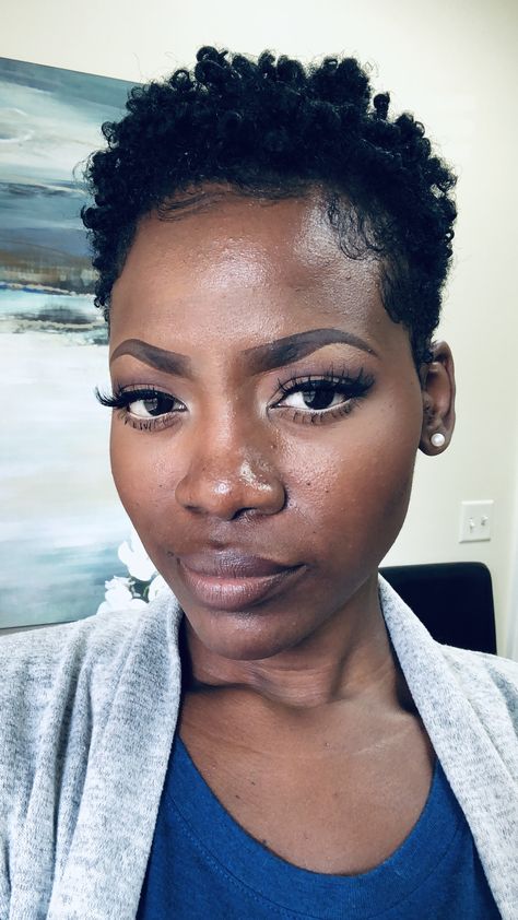 Twa Wash And Go 4c Hair, Tapered Big Chop, Twa Wash And Go, Tapered Twa Hairstyles, Big Chop Twa, Twa Hairstyles 4c Hair, Natural Tapered Cut, Mahogany Curls, Tapered Natural Hair Cut