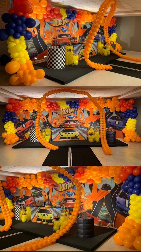 Hot Wheels Party, Space Theme Party, Race Car Birthday, Car Birthday, Mickey Birthday, Decorations Party, Cars Birthday, Space Theme, Monster Truck