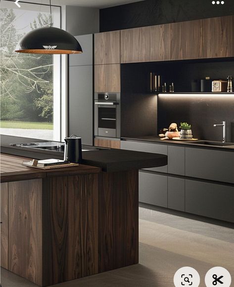 Kitchen Ideas Brown Cabinets, Brown Cabinets White Counter, Dark Wood Kitchen Ideas, Dark Oak Kitchen Cabinets, Kitchen Ideas Industrial, Dark Walnut Kitchen Cabinets, Dark Walnut Kitchen, Kitchen Ideas Brown, Dark Oak Kitchen