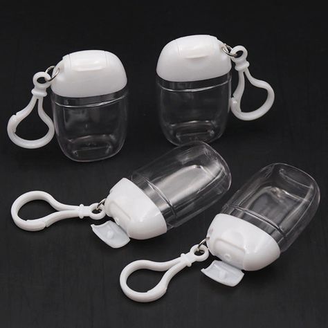 1PC 30ml Empty Hand Sanitizer Travel Small Size Holder Hook Keychain Carriers White Flip Cap Reusable Portable Empty Bottles New|Refillable Bottles| - AliExpress Hand Sanitizer Bottle, Hook Keychain, Sanitizer Bottle, Empty Plastic Bottles, Cosmetic Containers, Refillable Bottles, Travel Bottles, Empty Bottles, Plastic Animals