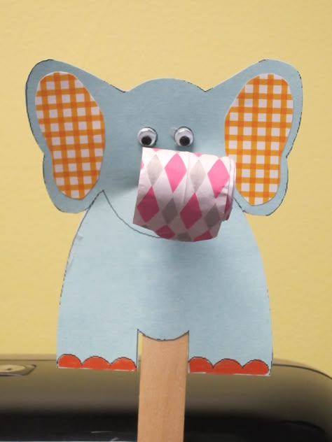 Elephant Crafts For Kids, Elephant Puppet, Letter E Craft, Elephant Craft, Animal Crafts Preschool, Circus Crafts, Elephant Costumes, Storytime Crafts, Elephant Crafts