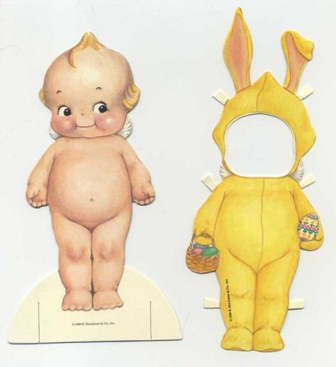 kewpie paper doll Kewpie Art, Paper Cut Outs, Postal Vintage, Kewpie Dolls, Paper Dolls Printable, Vintage Paper Dolls, Paper Toys, Vintage Easter, Paper Doll