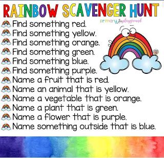 Rainbow Scavenger Hunt, Kids Songs With Actions, March Lessons, Green Name, Physical Activities For Kids, Scavenger Hunt For Kids, Kid Crafts, Learning Through Play, Kids Songs