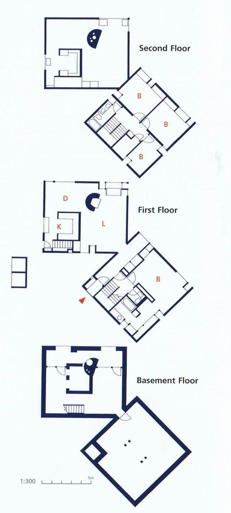 Louis-Kahn - Fisher-House_Plan Louis Kahn Plan, Luis Kahn, Architecture Classic, Modular Housing, Louis Kahn, Modernist House, Floor Plan Layout, Plan Drawing, Classic Architecture