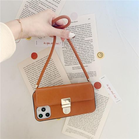 Luxury Handbag Wallet Phone Case with Strap Phone Case With Strap, Life Is A Gift, Iphone Leather Case, Back Camera, Handbag Wallet, Mini Purse, Wallet Phone Case, Iphone Wallet Case, Phone Bag