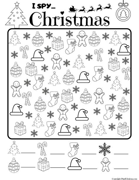 Christmas Search And Find Free Printable, Christmas Activities Preschool Printable, Christmas Crafts Free Printable, I Spy Christmas Printables For Kids Free, Christmas I Spy Free Printable, Kids Activities Printable, I Spy Printables For Kids Free, I Spy Christmas Printable, Christmas Worksheets Preschool